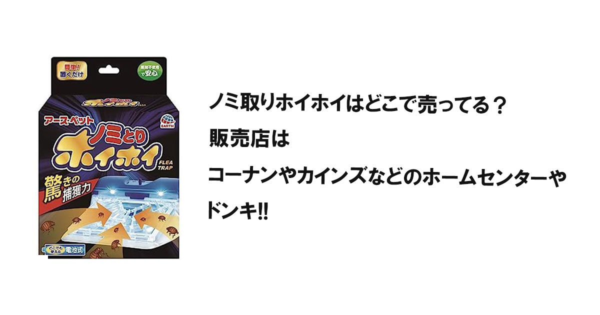 ノミ取りホイホイはどこで売ってる？販売店はコーナンやカインズなどのホームセンターやドンキ!!